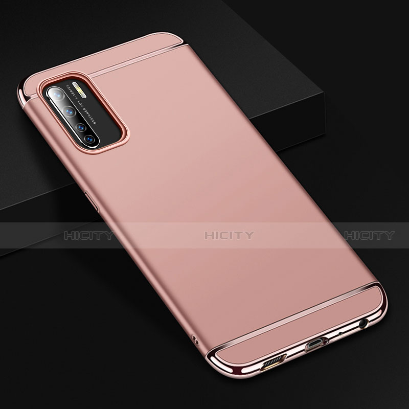 Custodia Lusso Metallo Laterale e Plastica Cover T02 per Oppo F15