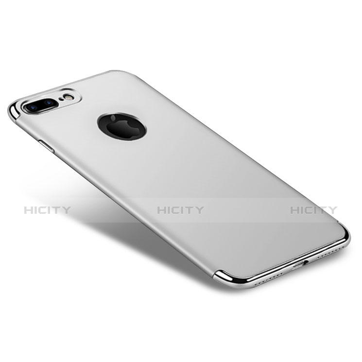 Custodia Lusso Metallo Laterale e Plastica F05 per Apple iPhone 7 Plus Bianco