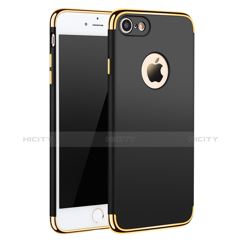 Custodia Lusso Metallo Laterale e Plastica M01 per Apple iPhone 7 Nero