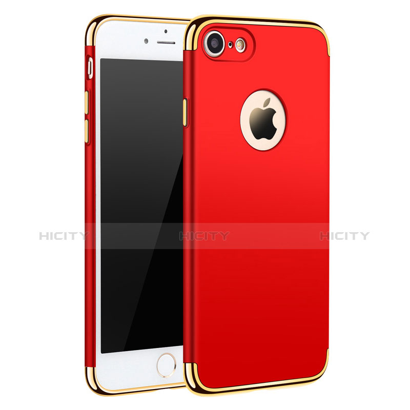 Custodia Lusso Metallo Laterale e Plastica M01 per Apple iPhone 8 Rosso