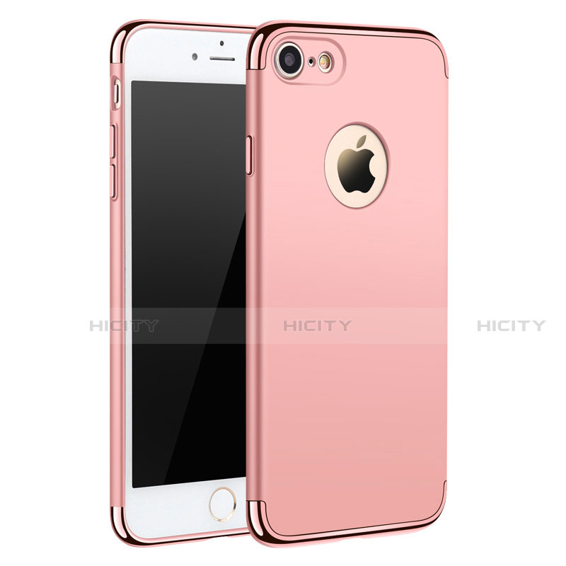 Custodia Lusso Metallo Laterale e Plastica M01 per Apple iPhone SE (2020) Oro Rosa