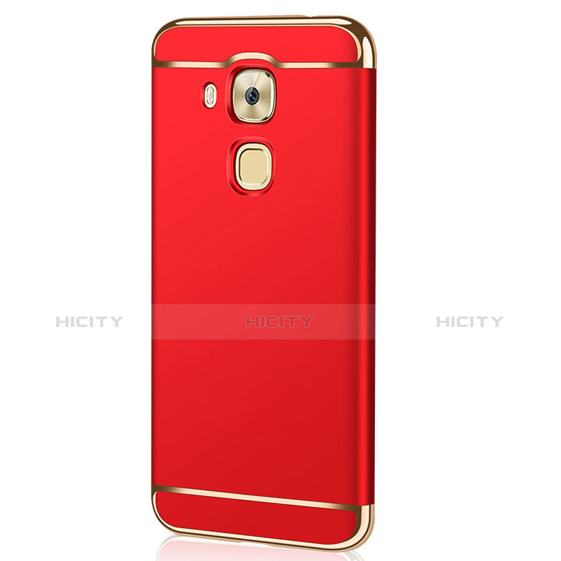 Custodia Lusso Metallo Laterale e Plastica M01 per Huawei G9 Plus Rosso