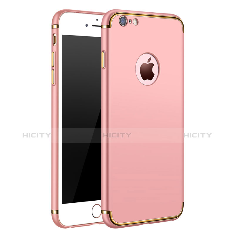 Custodia Lusso Metallo Laterale e Plastica M02 per Apple iPhone 6 Oro Rosa