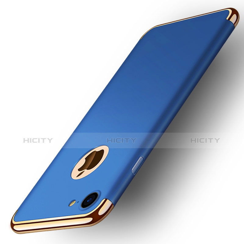 Custodia Lusso Metallo Laterale e Plastica M02 per Apple iPhone 7 Blu