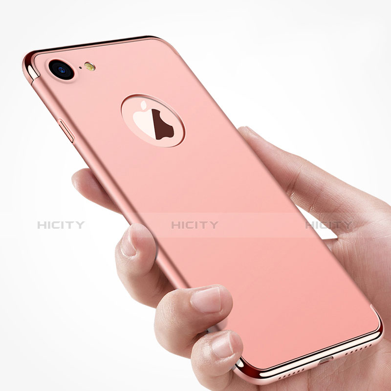 Custodia Lusso Metallo Laterale e Plastica M02 per Apple iPhone 7 Oro Rosa