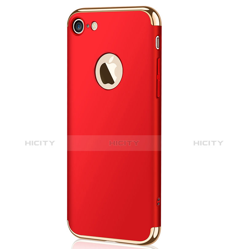 Custodia Lusso Metallo Laterale e Plastica M02 per Apple iPhone 7 Rosso