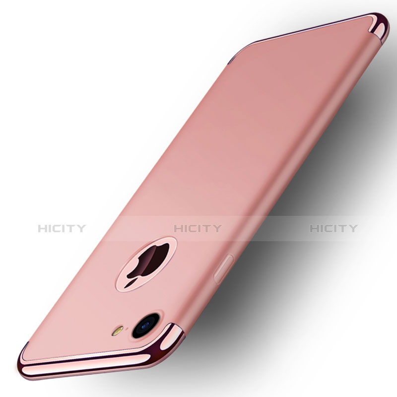 Custodia Lusso Metallo Laterale e Plastica M02 per Apple iPhone 8 Oro Rosa
