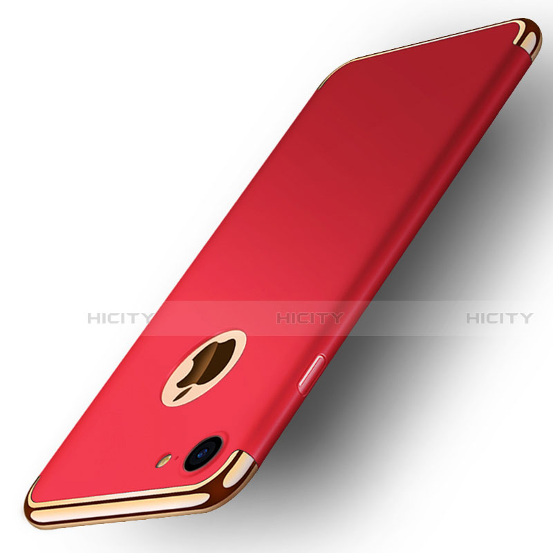 Custodia Lusso Metallo Laterale e Plastica M02 per Apple iPhone SE (2020) Rosso