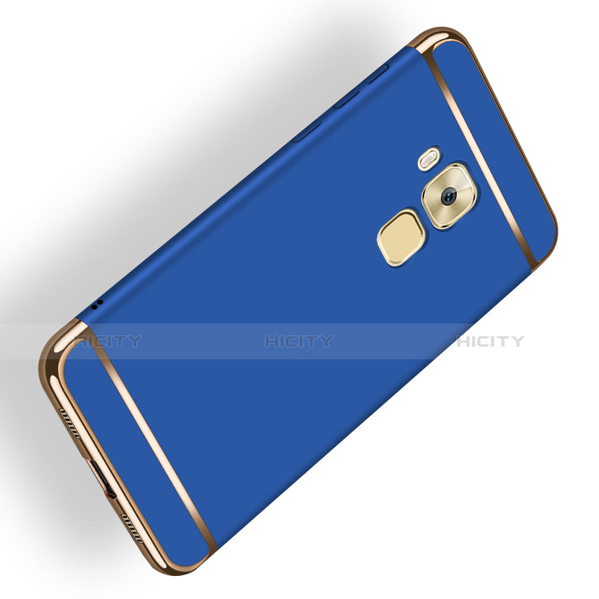 Custodia Lusso Metallo Laterale e Plastica M02 per Huawei G9 Plus Blu
