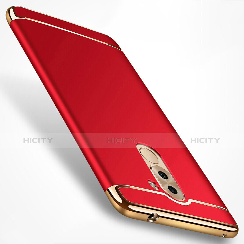 Custodia Lusso Metallo Laterale e Plastica M02 per Huawei Honor 6X Pro Rosso
