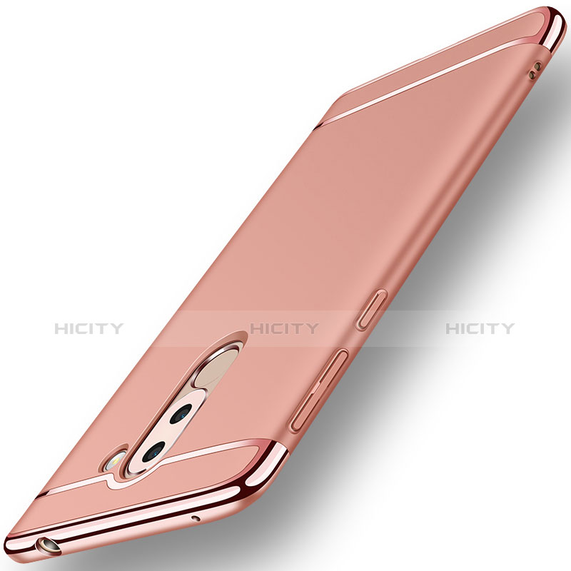 Custodia Lusso Metallo Laterale e Plastica M02 per Huawei Mate 9 Lite Oro Rosa