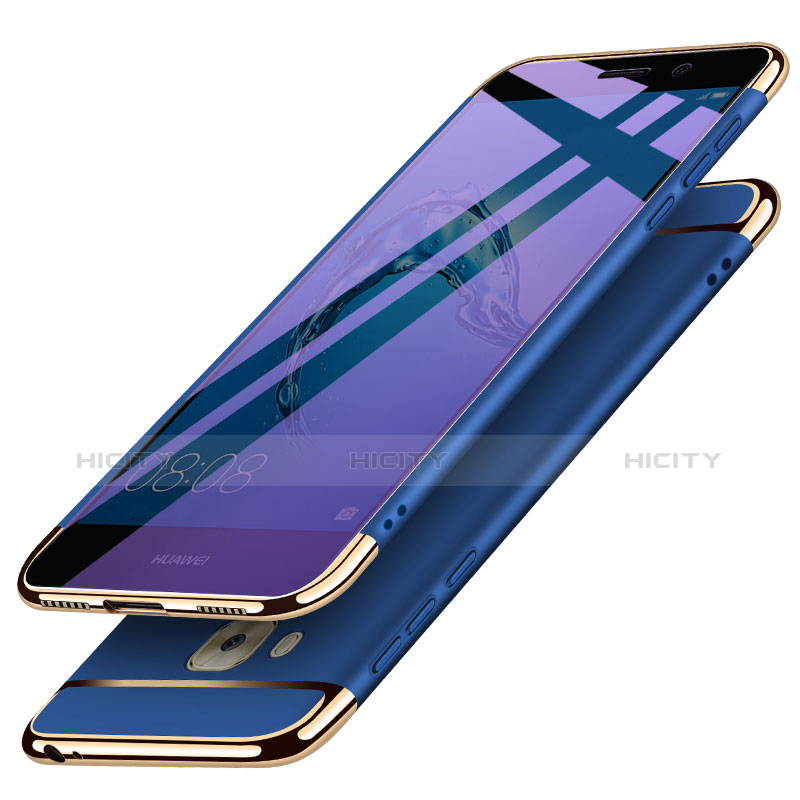 Custodia Lusso Metallo Laterale e Plastica M02 per Huawei Nova Plus Blu