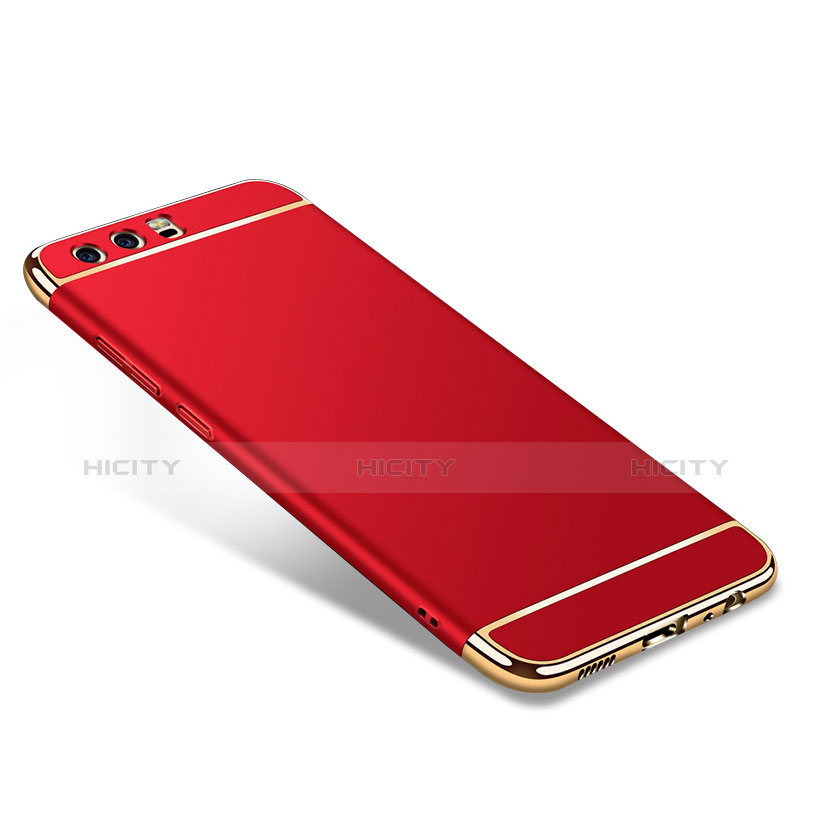 Custodia Lusso Metallo Laterale e Plastica M02 per Huawei P10 Rosso
