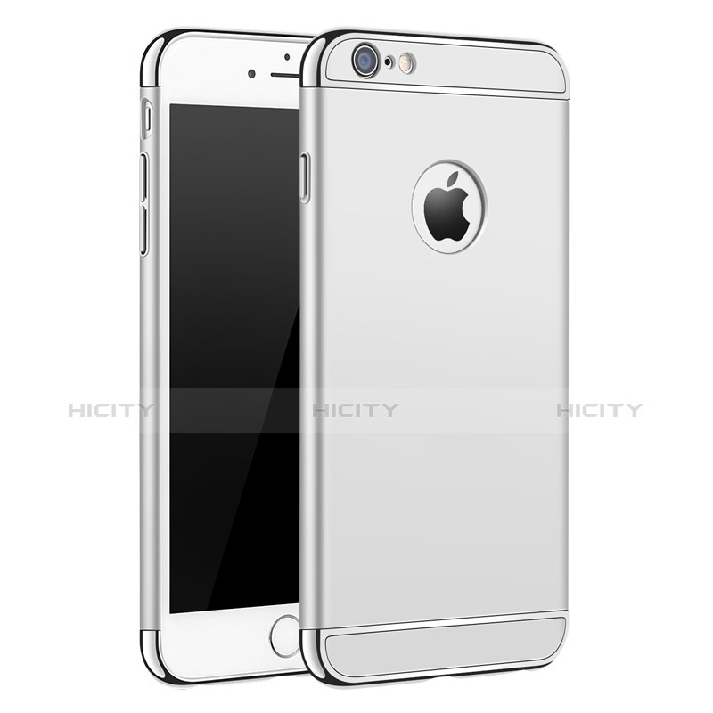 Custodia Lusso Metallo Laterale e Plastica per Apple iPhone 6 Argento