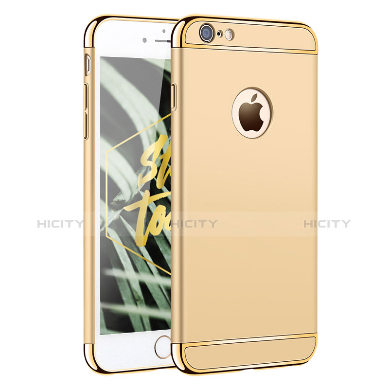 Custodia Lusso Metallo Laterale e Plastica per Apple iPhone 6S Oro