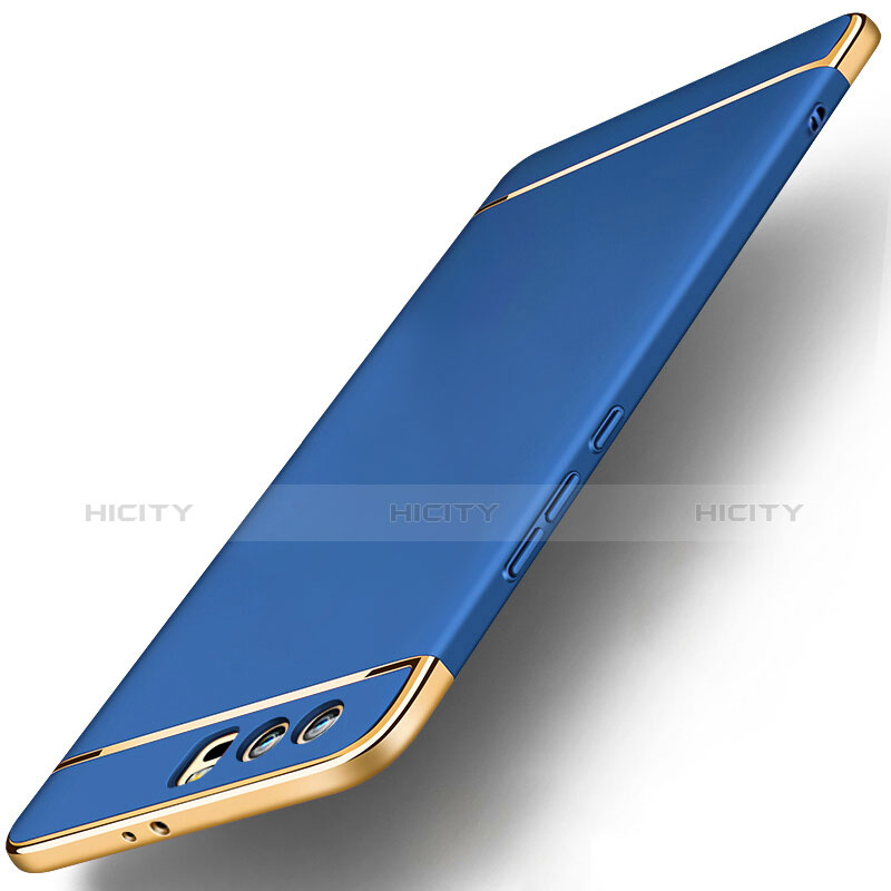 Custodia Lusso Metallo Laterale e Plastica per Huawei Honor 9 Premium Blu