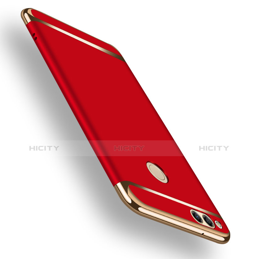 Custodia Lusso Metallo Laterale e Plastica per Huawei Honor Play 7X Rosso