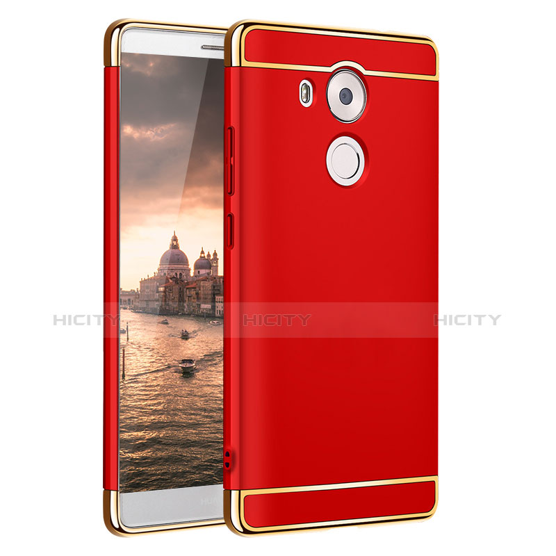 Custodia Lusso Metallo Laterale e Plastica per Huawei Mate 8 Rosso