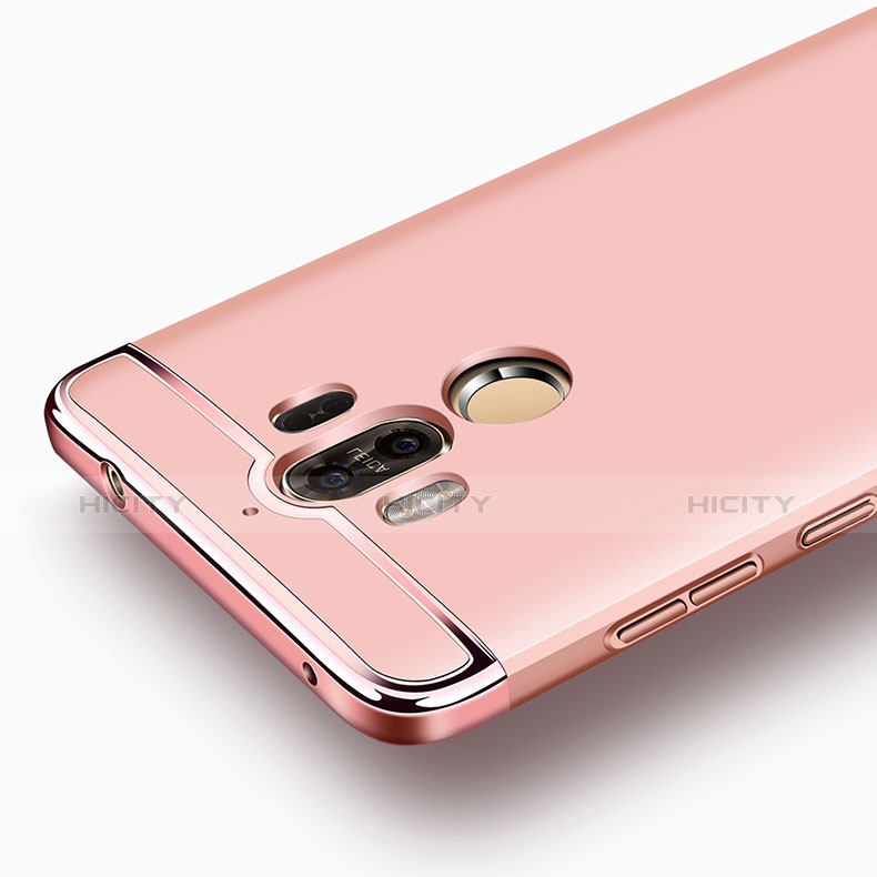 Custodia Lusso Metallo Laterale e Plastica per Huawei Mate 9 Oro Rosa