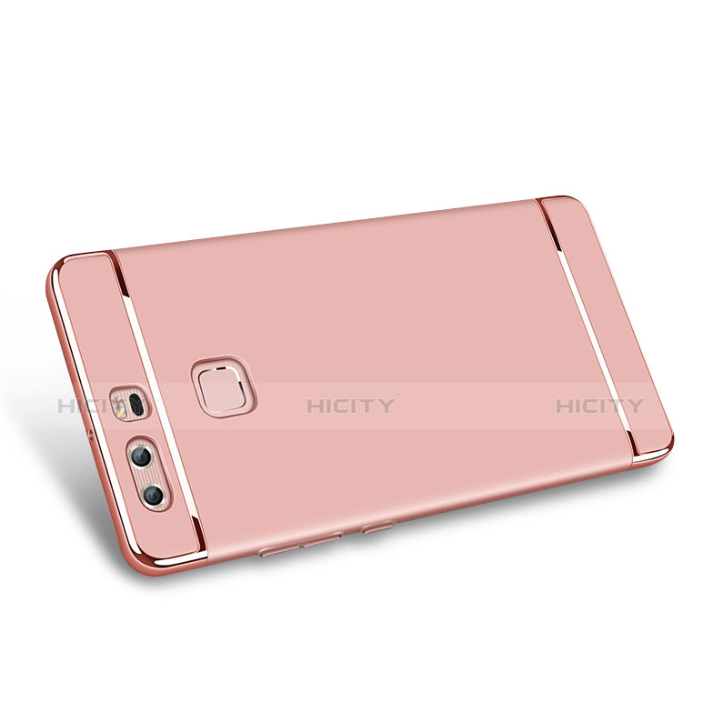 Custodia Lusso Metallo Laterale e Plastica per Huawei P9 Oro Rosa