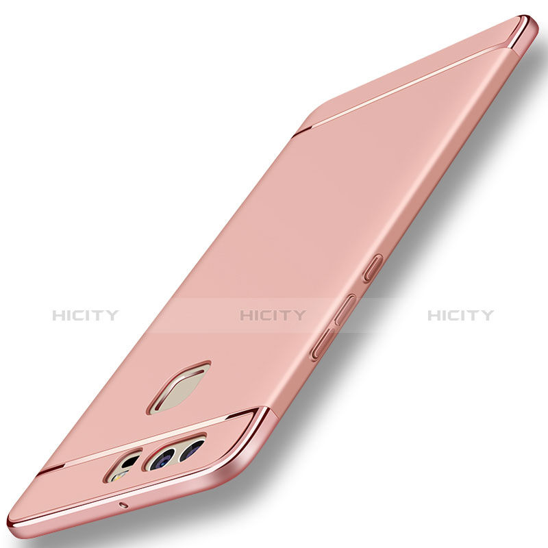 Custodia Lusso Metallo Laterale e Plastica per Huawei P9 Plus Oro Rosa