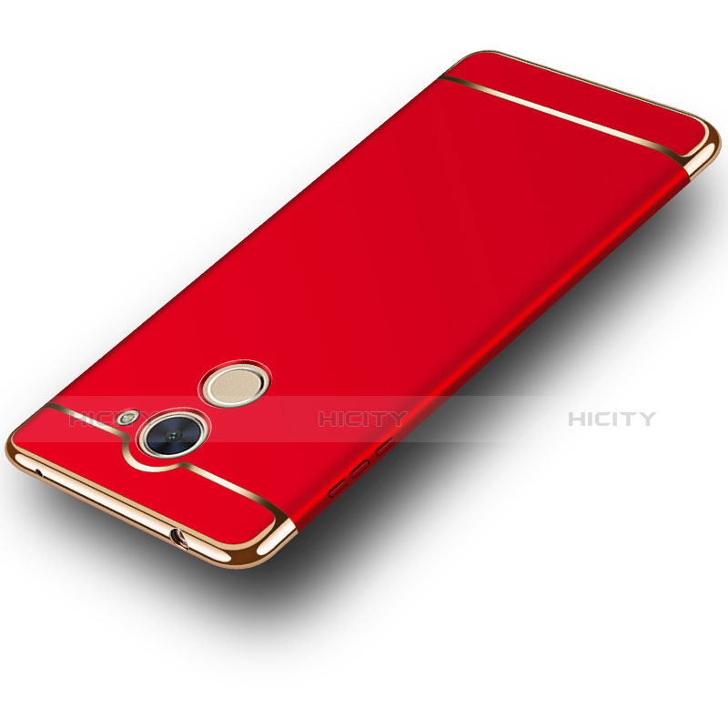 Custodia Lusso Metallo Laterale e Plastica per Huawei Y7 Prime Rosso