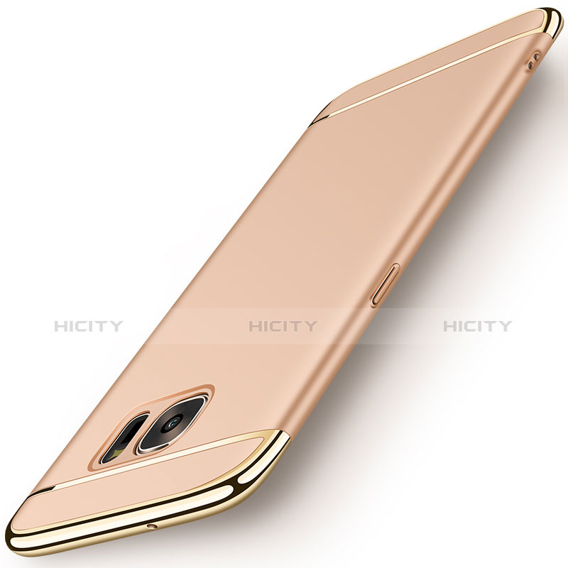 Custodia Lusso Metallo Laterale e Plastica per Samsung Galaxy S7 Edge G935F Oro