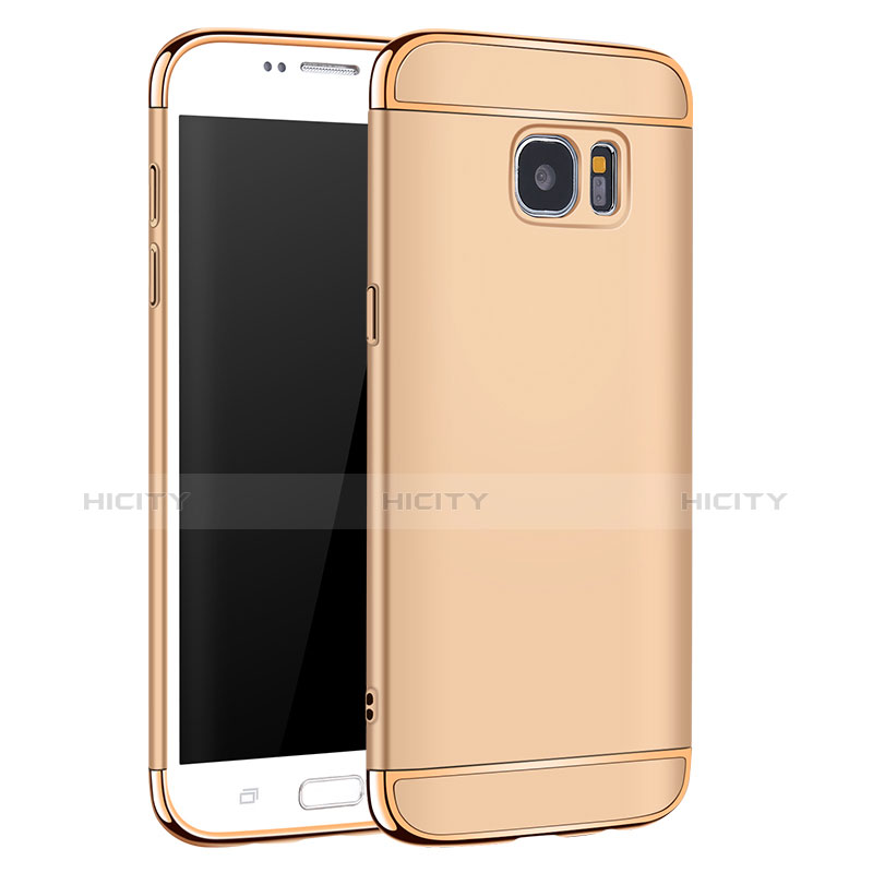 Custodia Lusso Metallo Laterale e Plastica per Samsung Galaxy S7 Edge G935F Oro