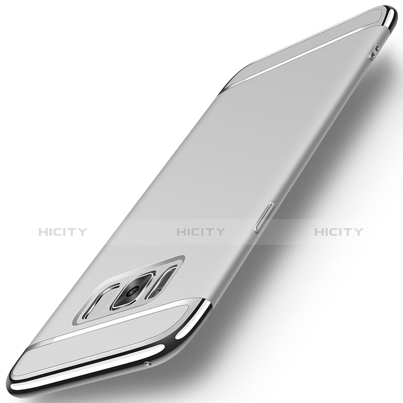 Custodia Lusso Metallo Laterale e Plastica per Samsung Galaxy S8 Argento