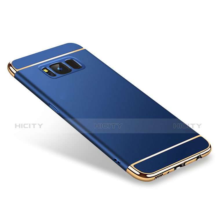 Custodia Lusso Metallo Laterale e Plastica per Samsung Galaxy S8 Blu