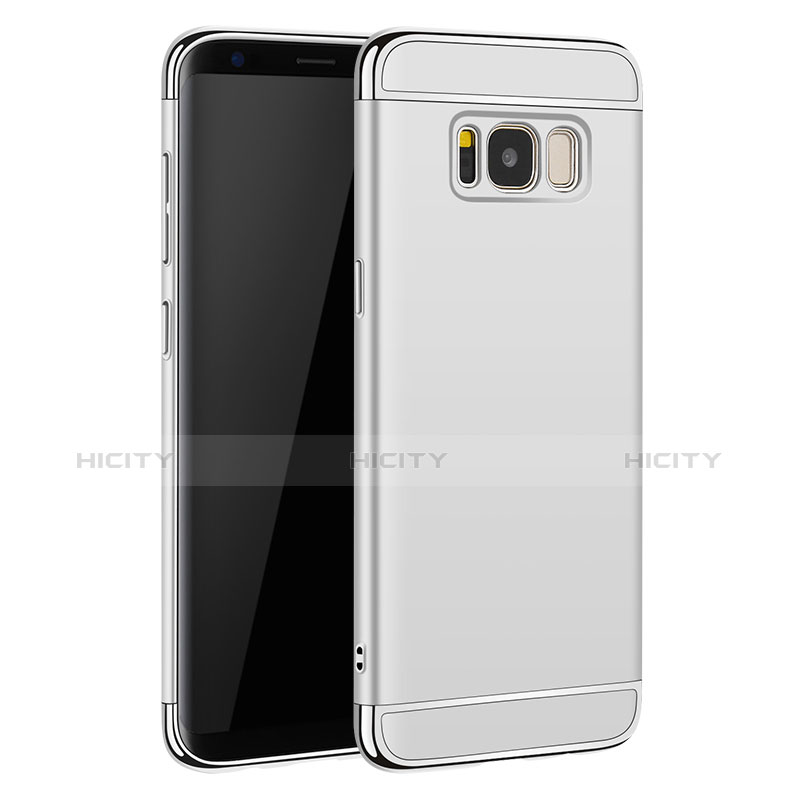 Custodia Lusso Metallo Laterale e Plastica per Samsung Galaxy S8 Plus Argento