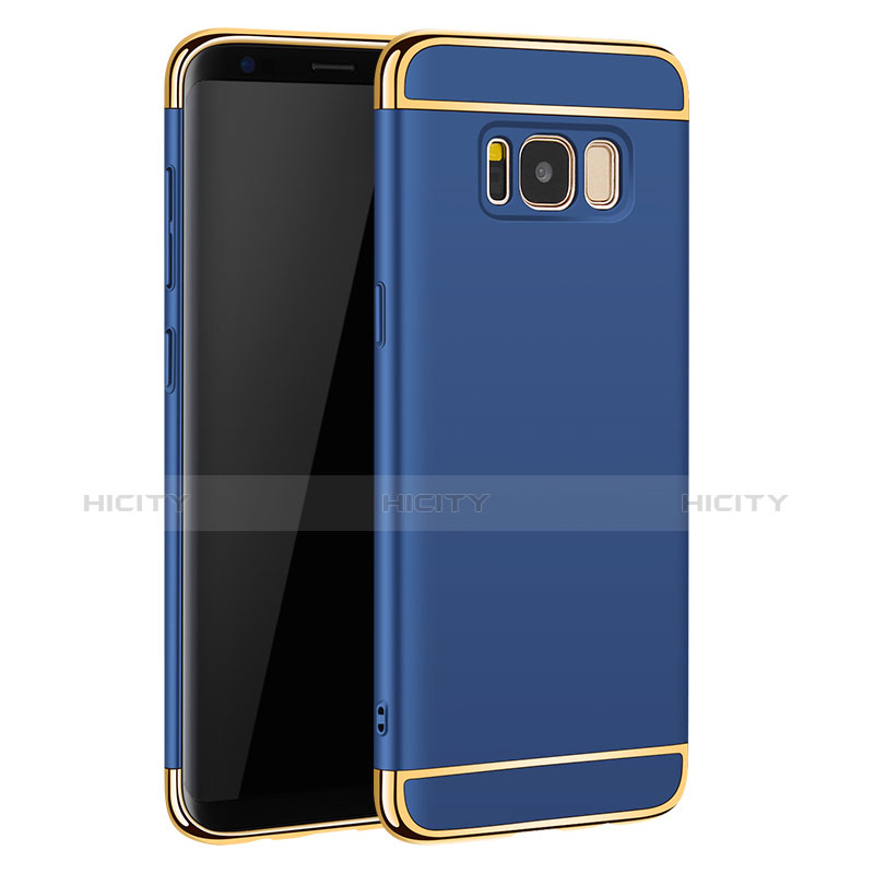 Custodia Lusso Metallo Laterale e Plastica per Samsung Galaxy S8 Plus Blu