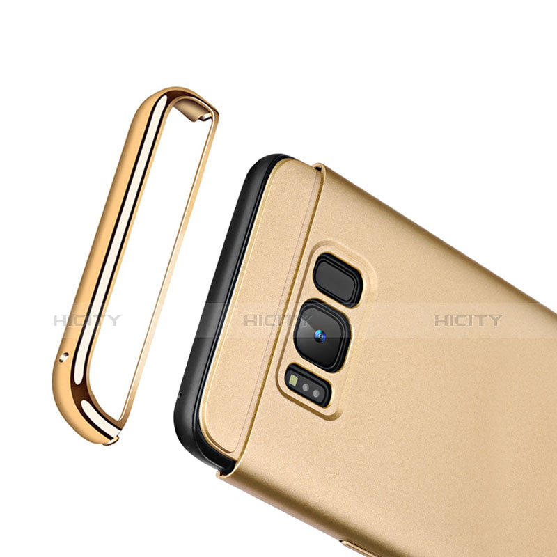 Custodia Lusso Metallo Laterale e Plastica per Samsung Galaxy S8 Plus Oro