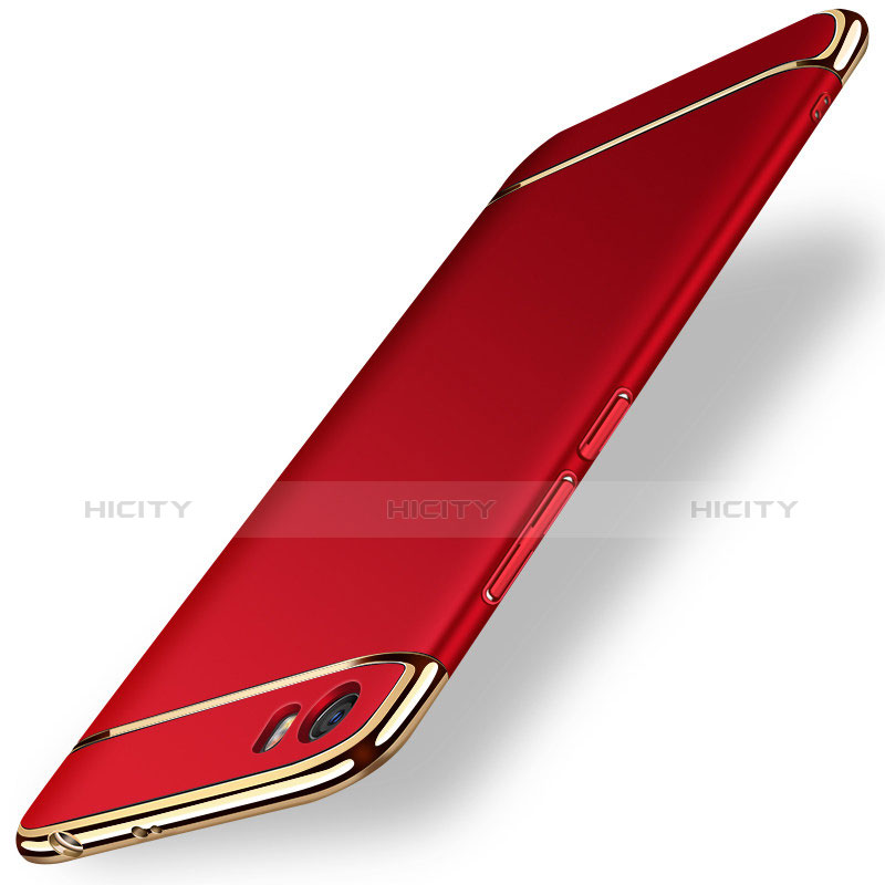 Custodia Lusso Metallo Laterale e Plastica per Xiaomi Mi 5 Rosso