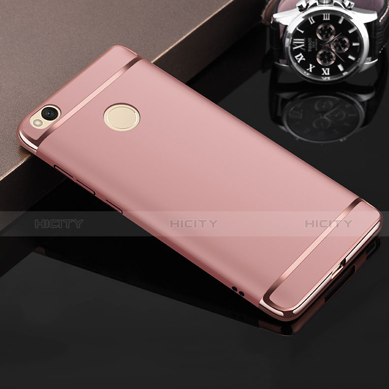 Custodia Lusso Metallo Laterale e Plastica per Xiaomi Redmi 4X Oro Rosa