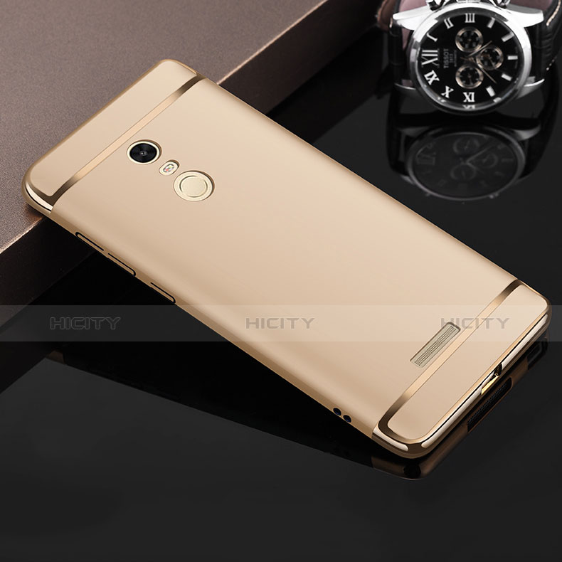Custodia Lusso Metallo Laterale e Plastica per Xiaomi Redmi Note 3 Oro