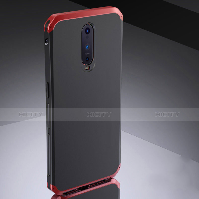 Custodia Lusso Metallo Laterale e Silicone Cover M02 per Oppo RX17 Pro Rosso e Nero