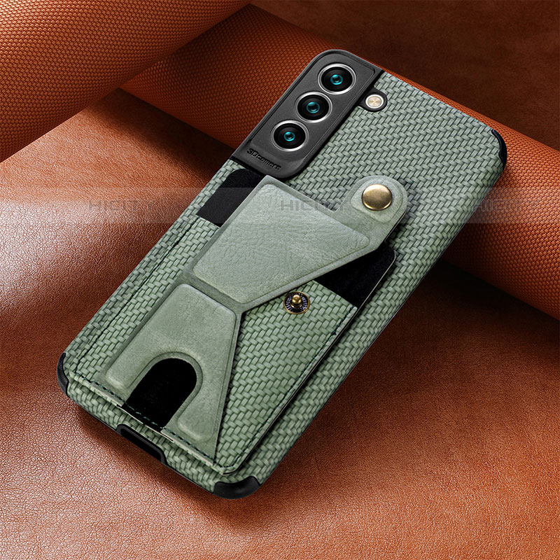 Custodia Lusso Pelle Cover A01D per Samsung Galaxy S21 5G Verde