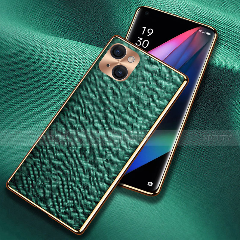 Custodia Lusso Pelle Cover A06 per Apple iPhone 13 Verde