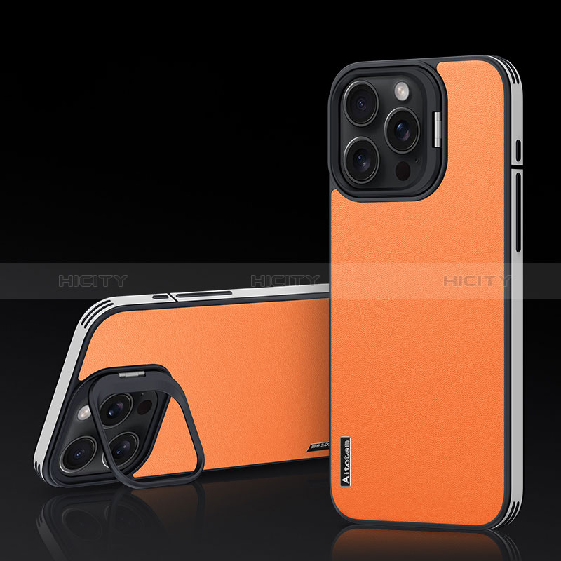 Custodia Lusso Pelle Cover AT5 per Apple iPhone 15 Pro Arancione