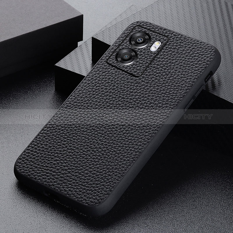 Custodia Lusso Pelle Cover B02H per Oppo A77 5G Nero