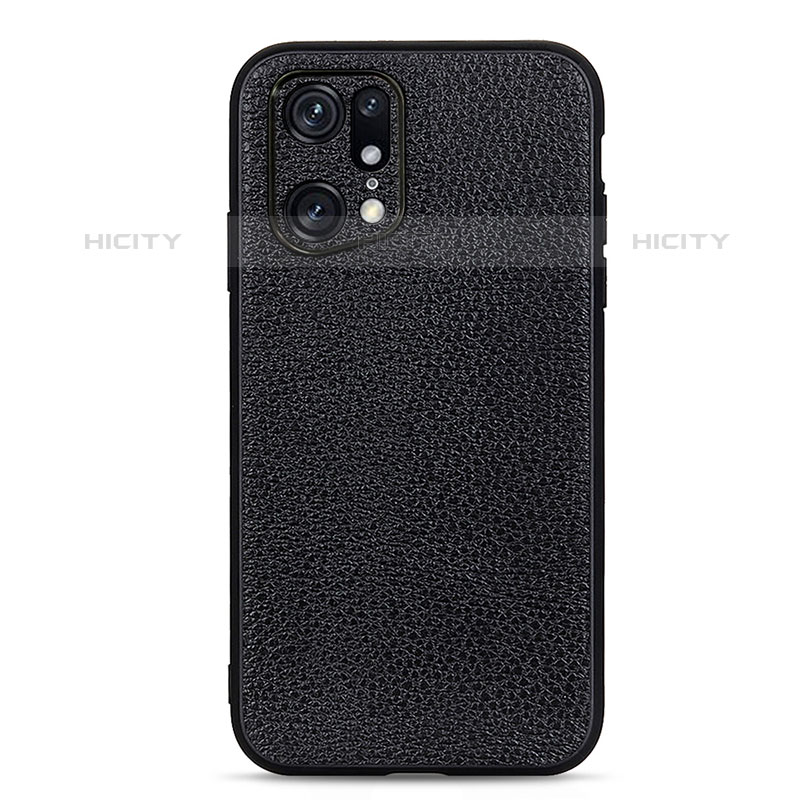 Custodia Lusso Pelle Cover B02H per Oppo Find X5 Pro 5G