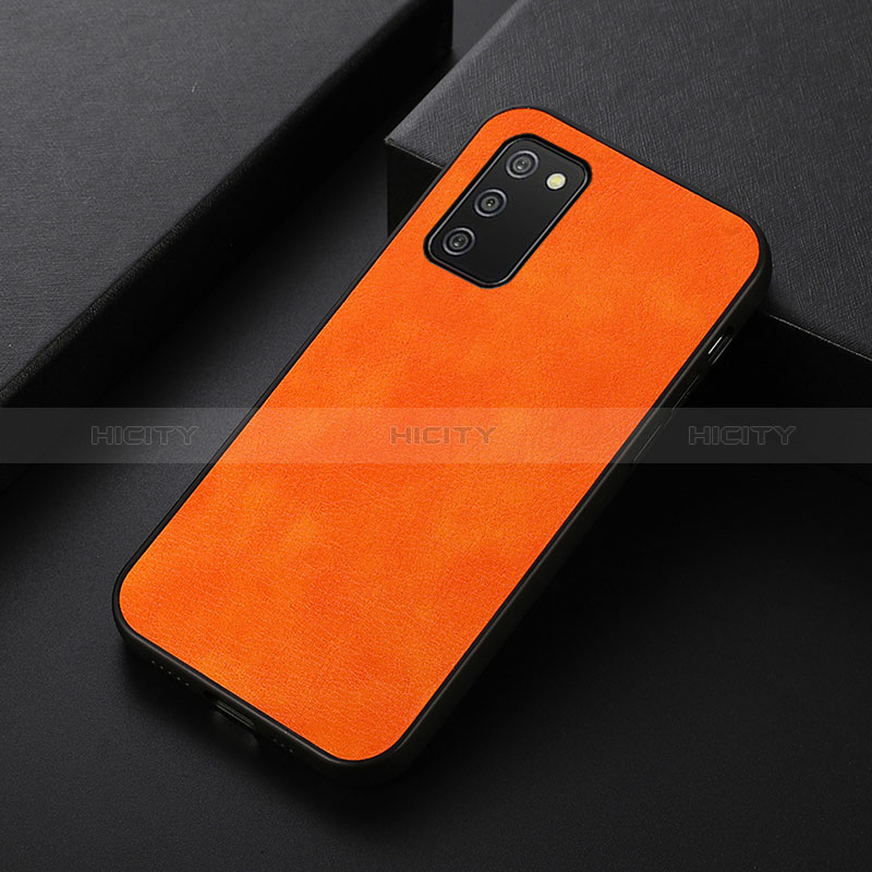 Custodia Lusso Pelle Cover B06H per Samsung Galaxy A02s Arancione