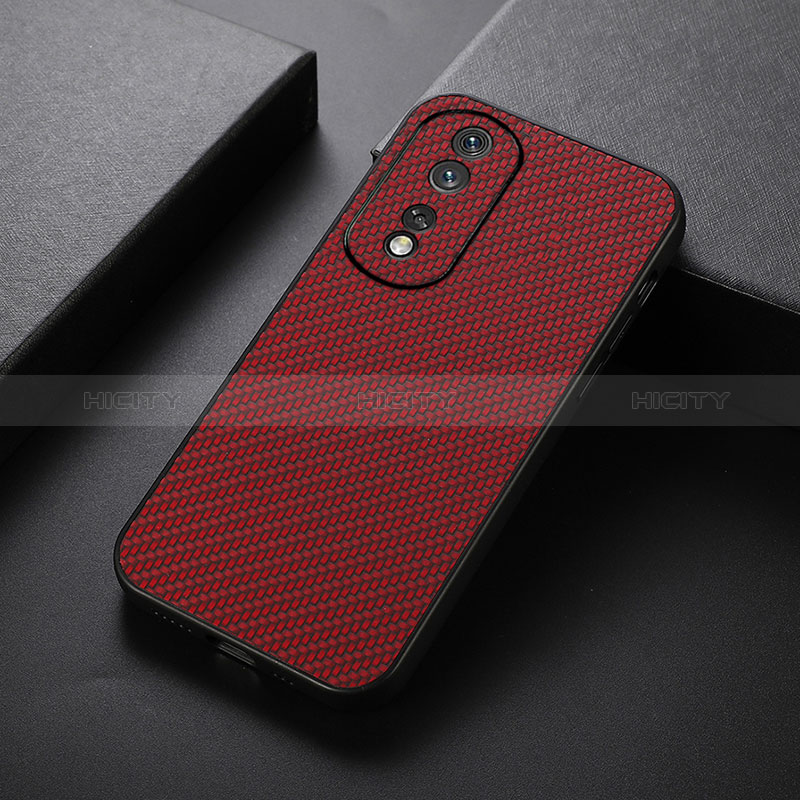 Custodia Lusso Pelle Cover B07H per Huawei Honor 80 Pro 5G Rosso