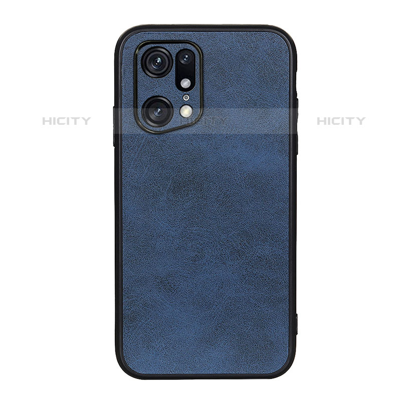 Custodia Lusso Pelle Cover B08H per Oppo Find X5 Pro 5G