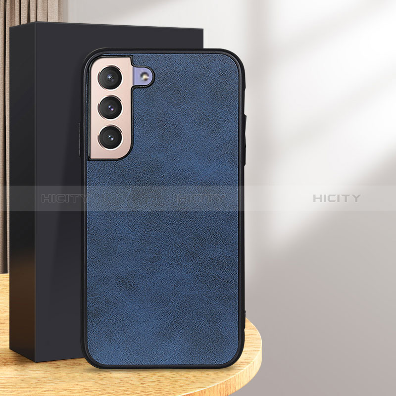 Custodia Lusso Pelle Cover B08H per Samsung Galaxy S25 5G Blu