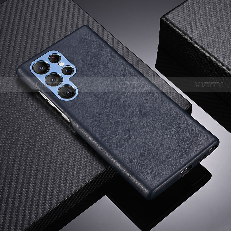 Custodia Lusso Pelle Cover C06 per Samsung Galaxy S23 Ultra 5G Blu