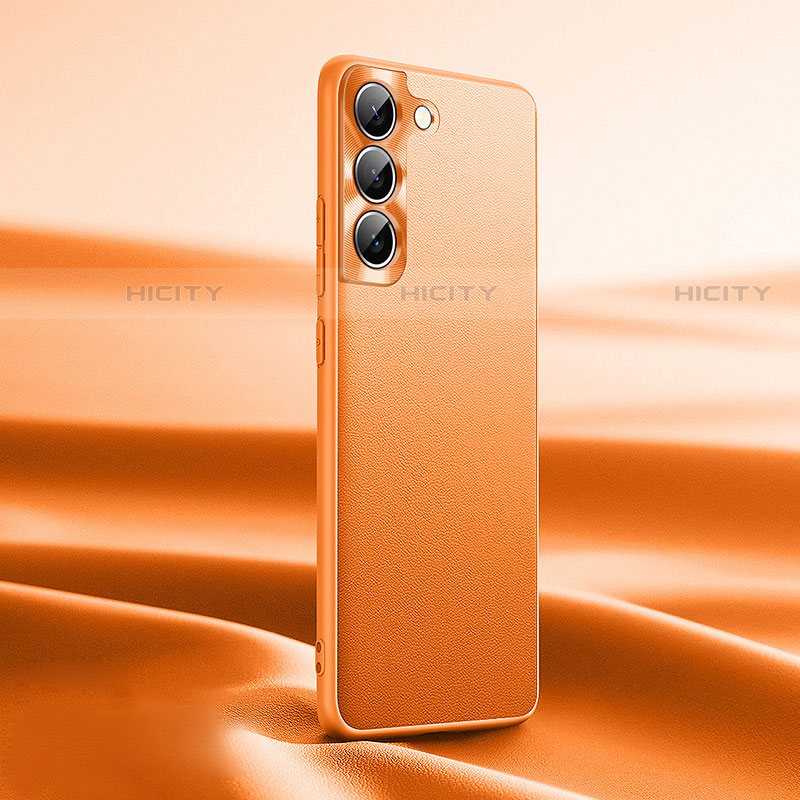 Custodia Lusso Pelle Cover C07 per Samsung Galaxy S21 FE 5G Arancione
