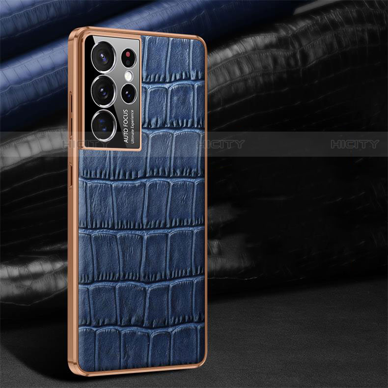 Custodia Lusso Pelle Cover C09 per Samsung Galaxy S23 Ultra 5G Blu