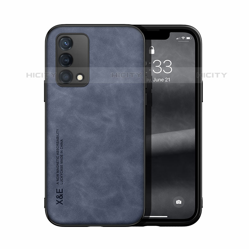 Custodia Lusso Pelle Cover DY1 per Oppo A74 4G Blu